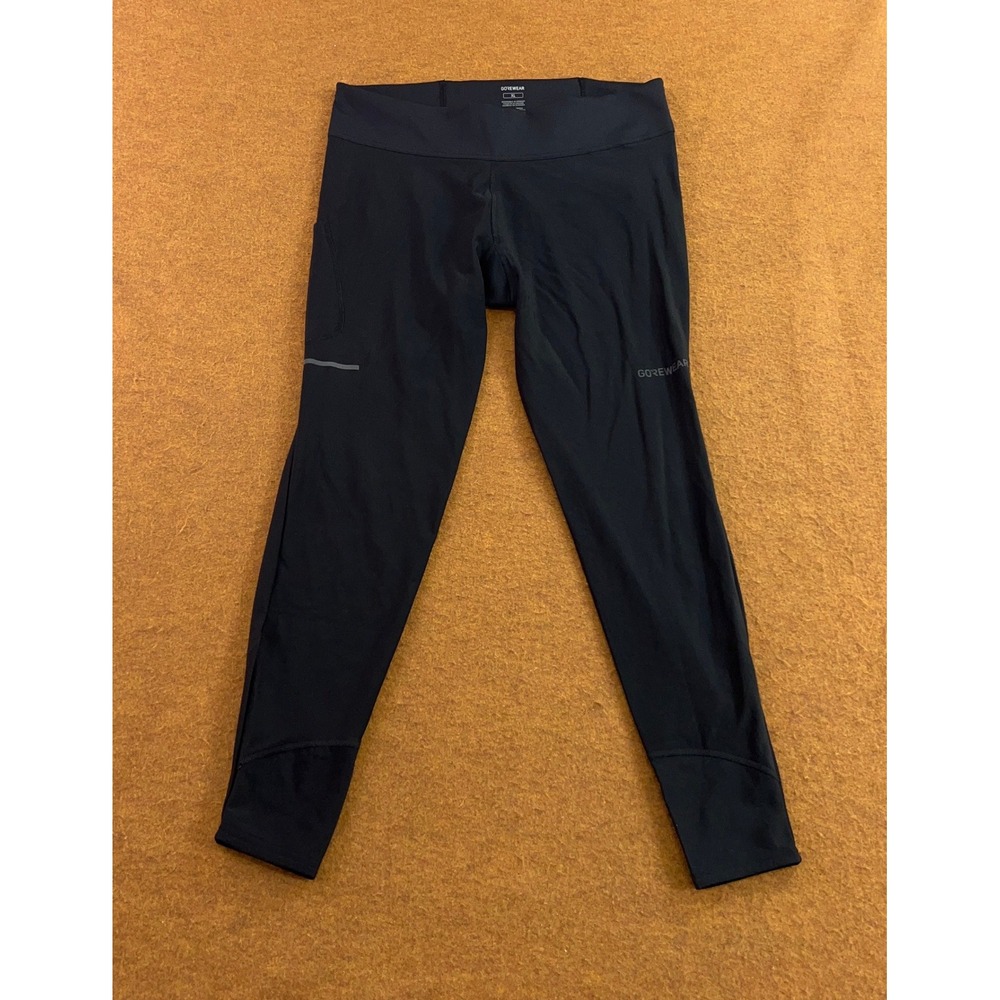 Gorewear Womens XL Black Reflective Running Athletic Tights Leggings New